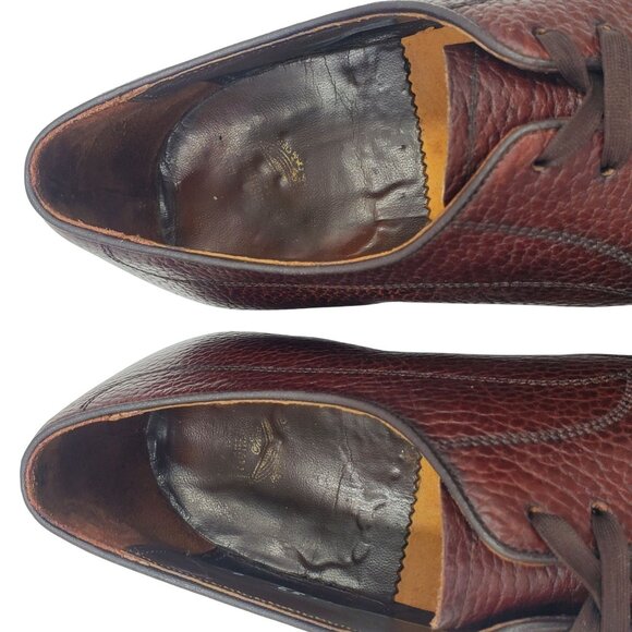 Vintage The Florsheim Men\'s size 9.5 Brown Leather Lace Up Oxford Dress Shoes main image 6